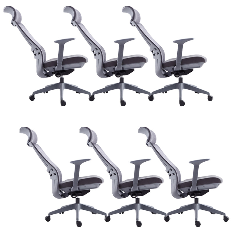 Modern Office Chair Adjustable Seat Height Fixed Arms Slide Desk Chair with Wheels