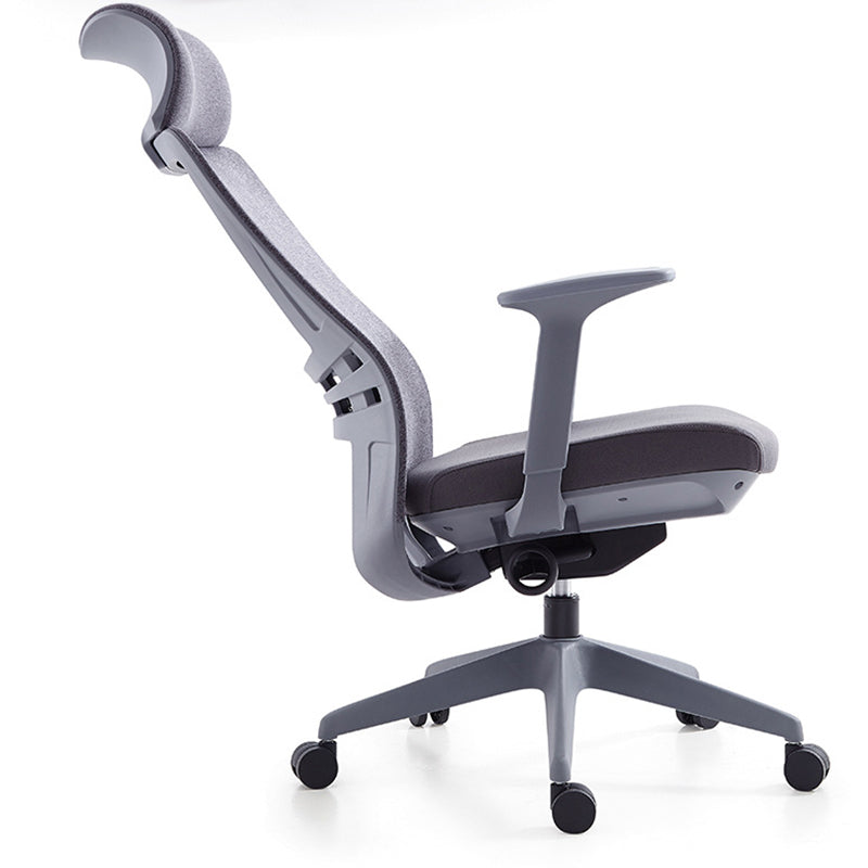 Modern Office Chair Adjustable Seat Height Fixed Arms Slide Desk Chair with Wheels