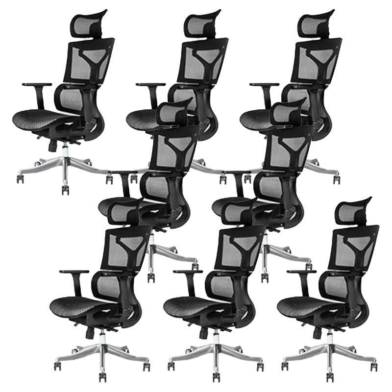 Modern Desk Chair Adjustable Arms Task Chair with Wheels for Office