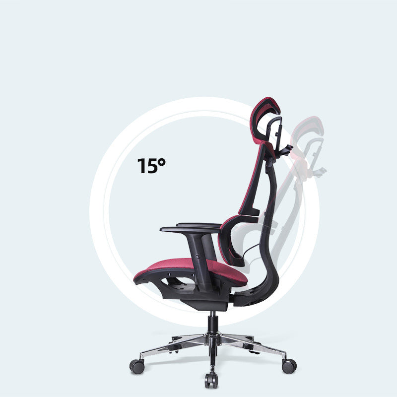 Modern Desk Chair Adjustable Arms Task Chair with Wheels for Office