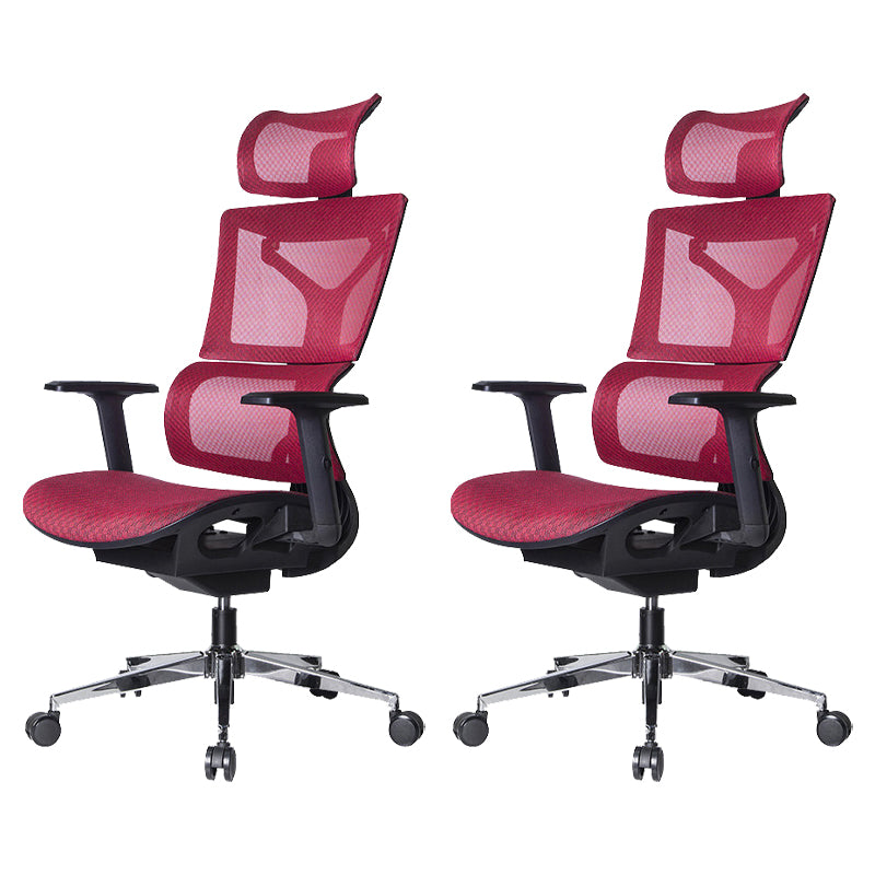 Modern Desk Chair Adjustable Arms Task Chair with Wheels for Office