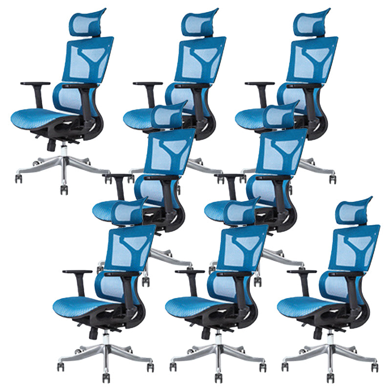 Modern Desk Chair Adjustable Arms Task Chair with Wheels for Office