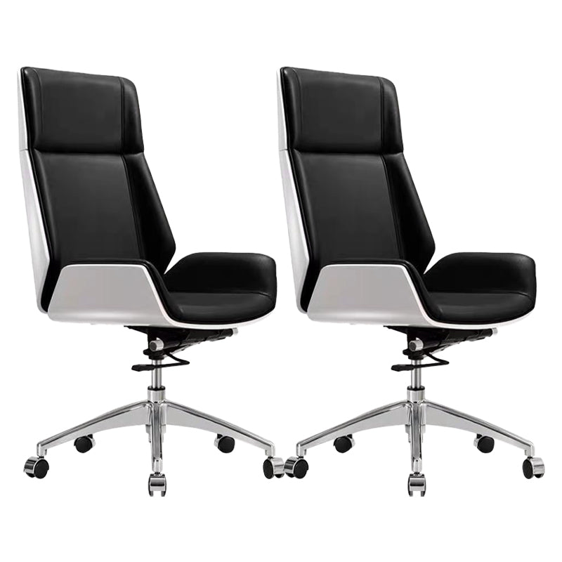 Modern Desk Chair Leather Computer Chair High-Back Executive Chair with Wheels