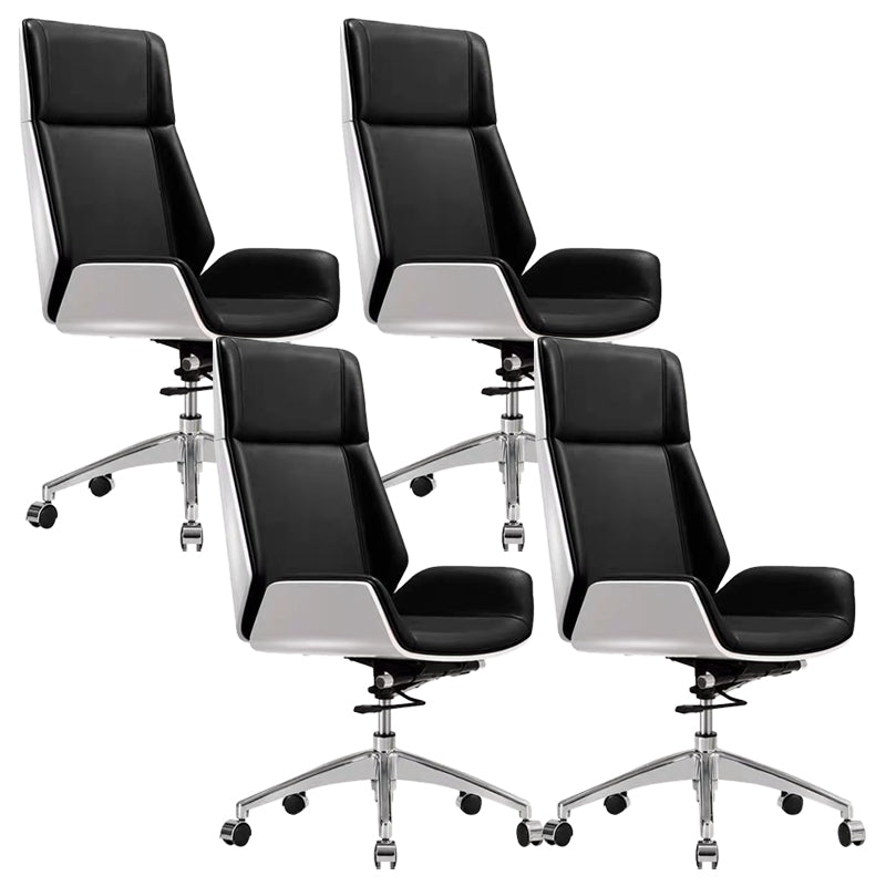 Modern Desk Chair Leather Computer Chair High-Back Executive Chair with Wheels