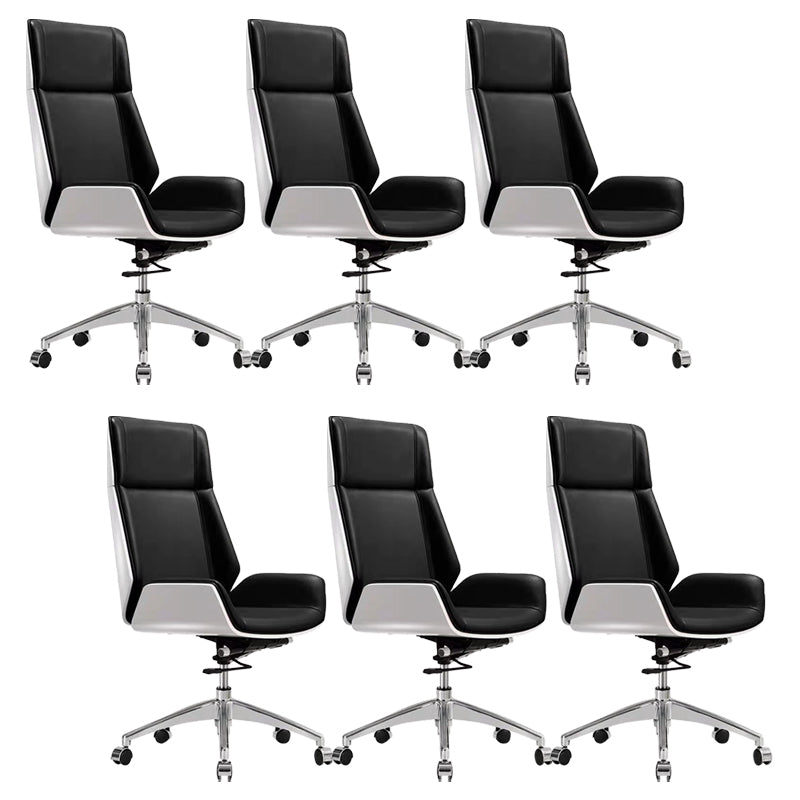 Modern Desk Chair Leather Computer Chair High-Back Executive Chair with Wheels