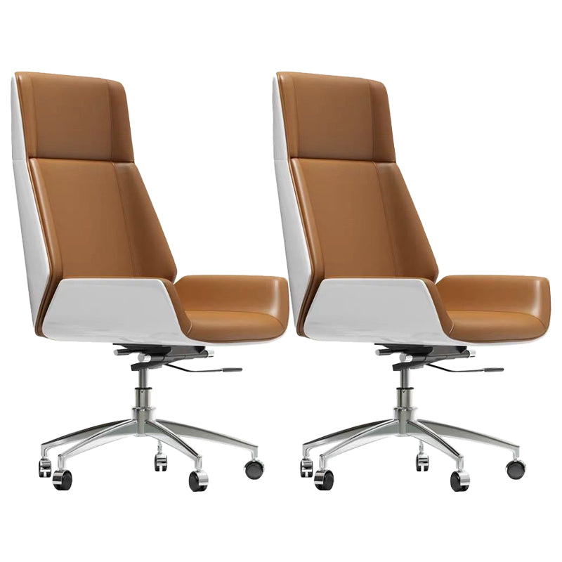 Modern Desk Chair Leather Computer Chair High-Back Executive Chair with Wheels