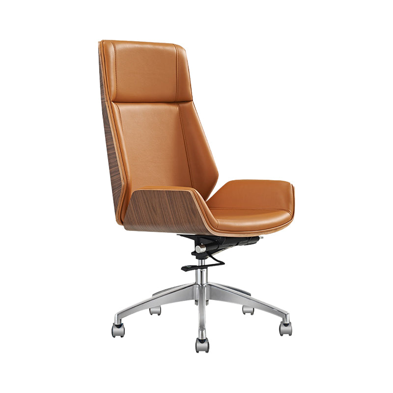 Modern Desk Chair Leather Computer Chair High-Back Executive Chair with Wheels