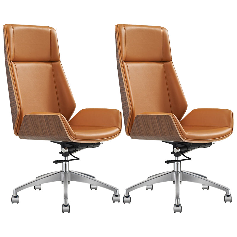 Modern Desk Chair Leather Computer Chair High-Back Executive Chair with Wheels