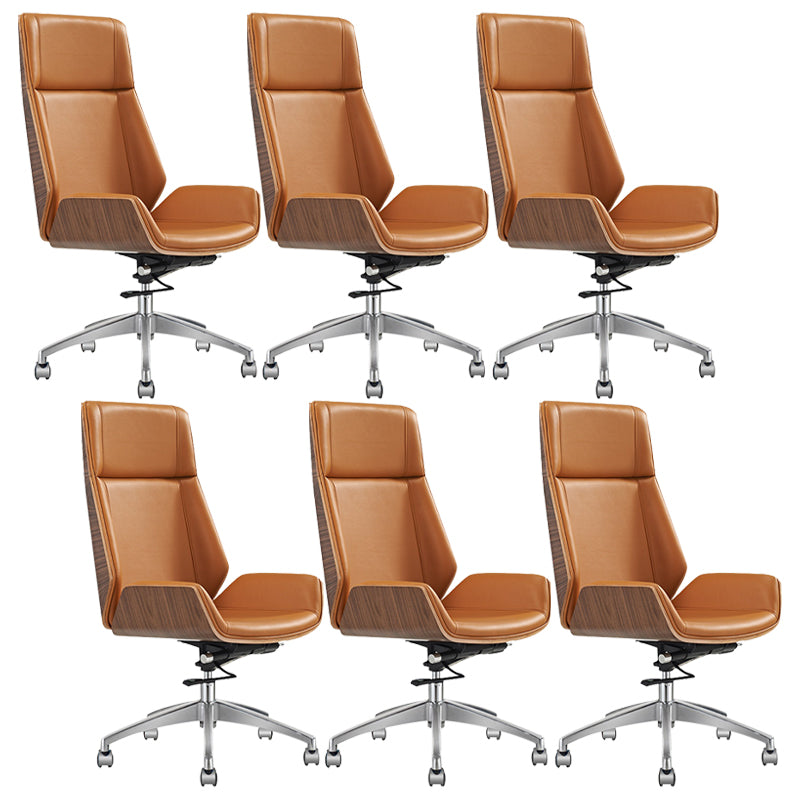 Modern Desk Chair Leather Computer Chair High-Back Executive Chair with Wheels