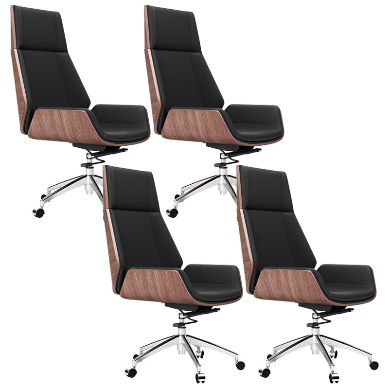 Modern Desk Chair Leather Computer Chair High-Back Executive Chair with Wheels