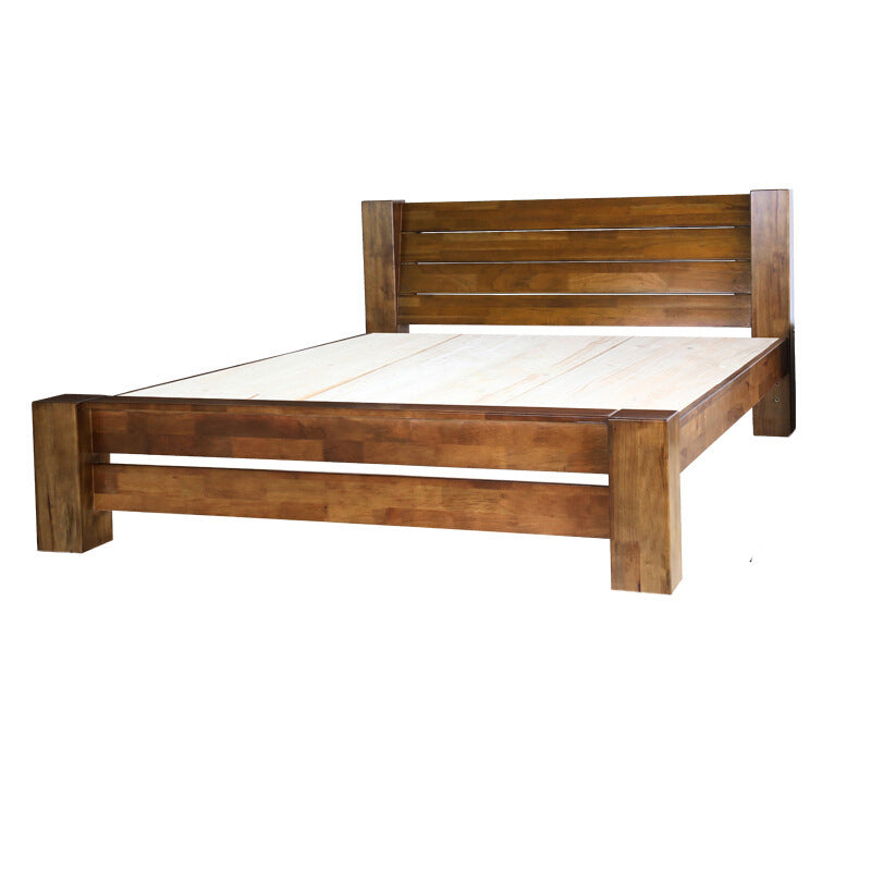 Traditional Solid Wood Standard Rectangular Open-Frame Headboard Bed