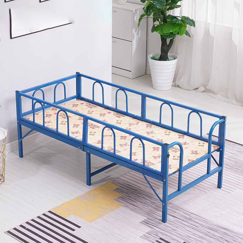 Metal Scandinavian Kids Bed Detachable Guardrails Bed with Headboard