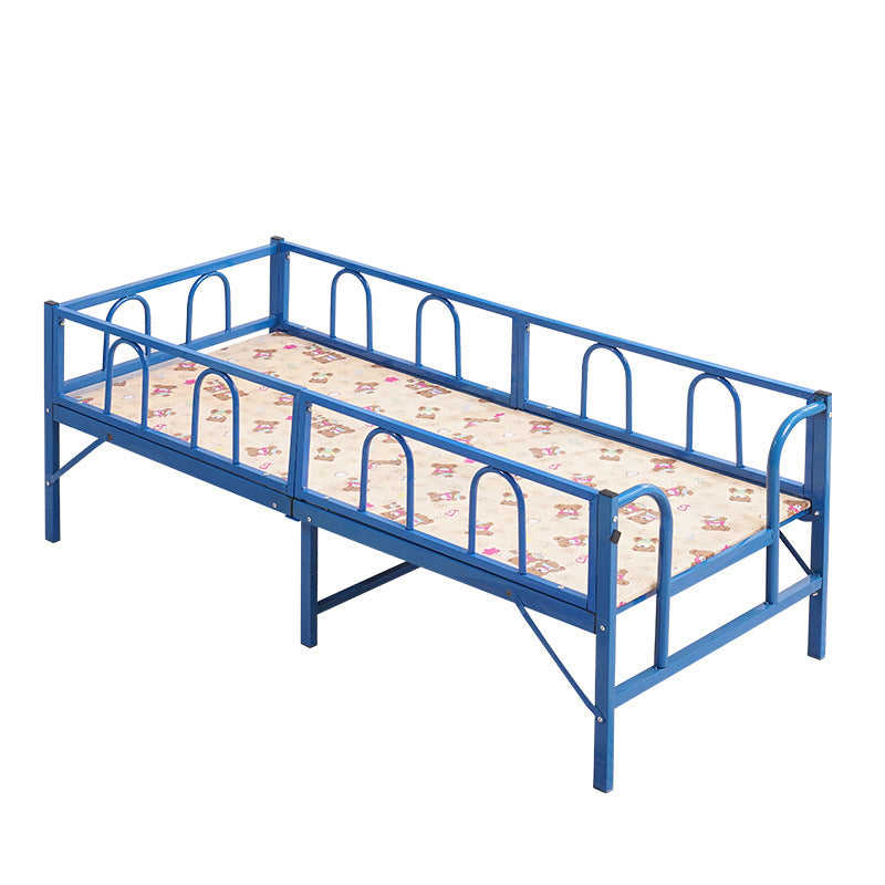 Metal Scandinavian Kids Bed Detachable Guardrails Bed with Headboard