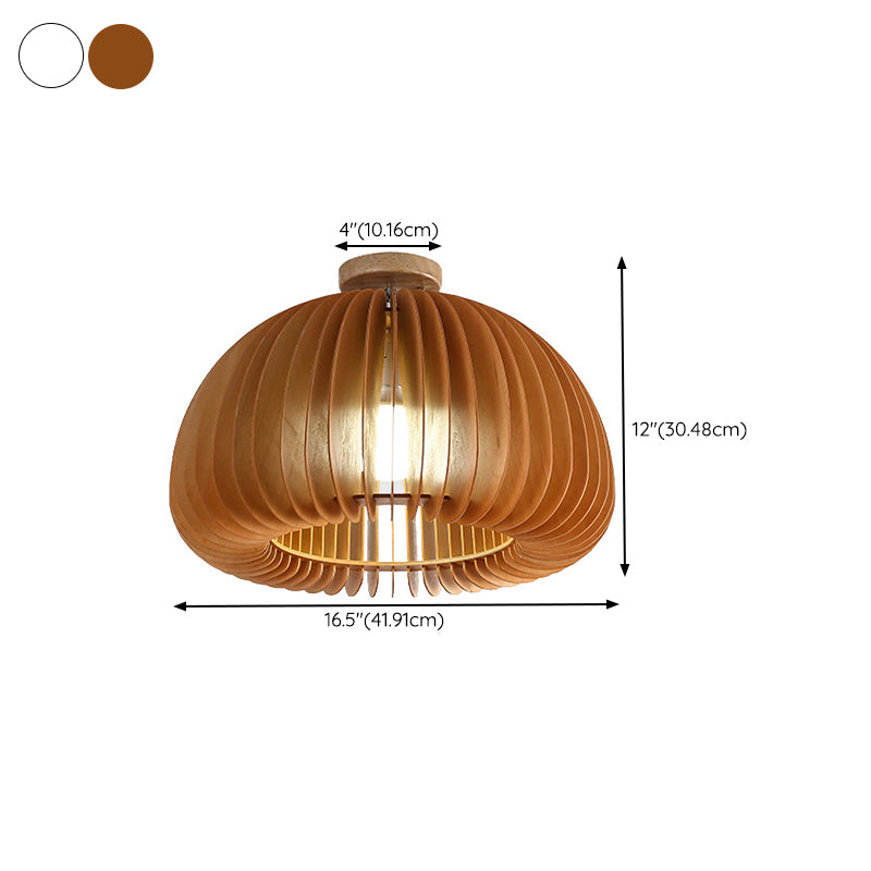 Wood Flush Mount Modern Style Flush Mount Lighting for Dining Room