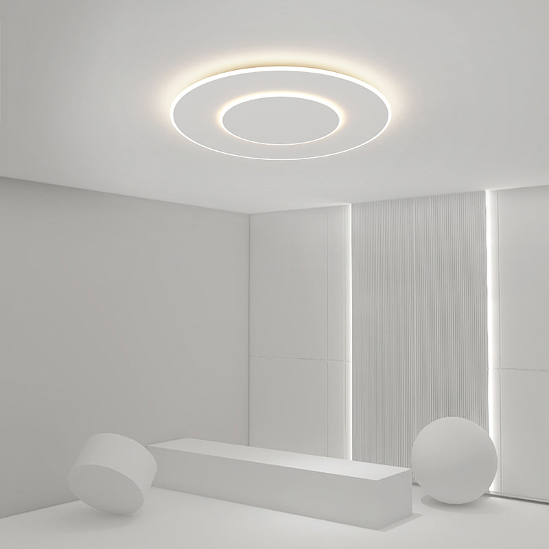 LED Metal Modern Flush Mount Circular Shape Ceiling Light with Acrylic Shade for Bedroom