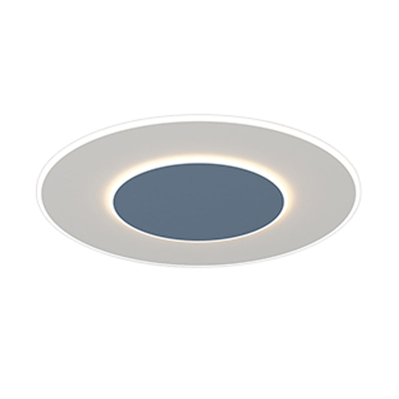 LED Metal Modern Flush Mount Circular Shape Ceiling Light with Acrylic Shade for Bedroom