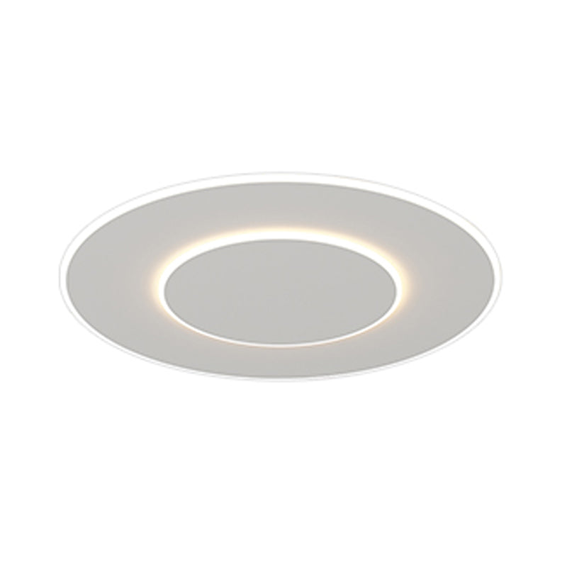 LED Metal Modern Flush Mount Circular Shape Ceiling Light with Acrylic Shade for Bedroom