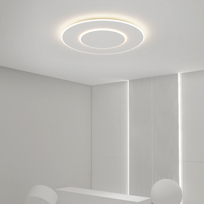 LED Metal Modern Flush Mount Circular Shape Ceiling Light with Acrylic Shade for Bedroom