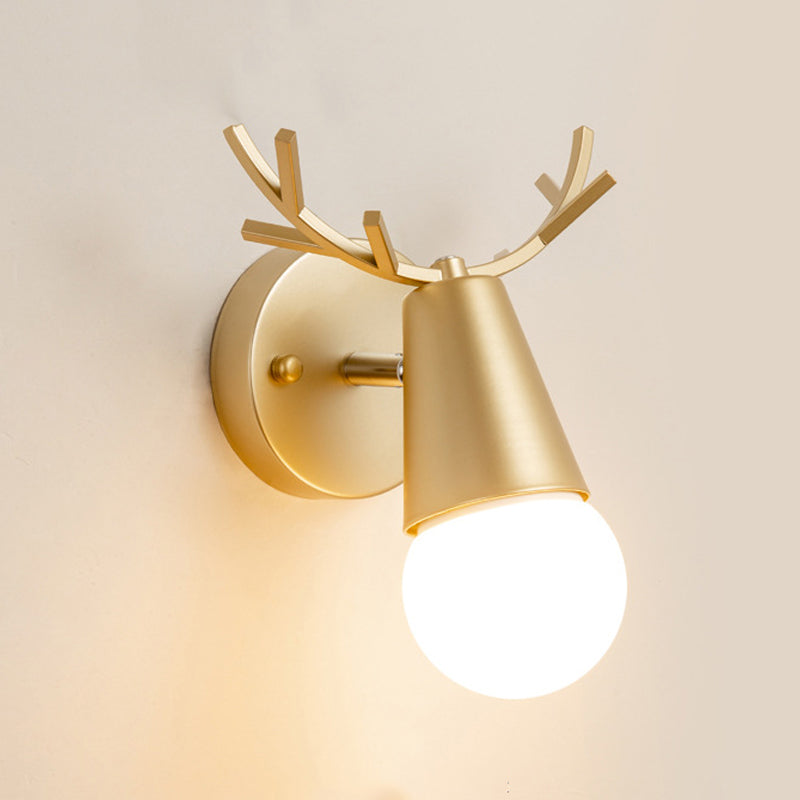 Unique Shape Wall Light Fixture Modern Wall Mounted Lighting in Gold for Washroom