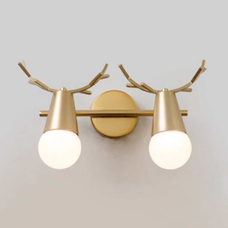 Unique Shape Wall Light Fixture Modern Wall Mounted Lighting in Gold for Washroom