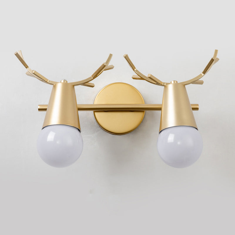 Unique Shape Wall Light Fixture Modern Wall Mounted Lighting in Gold for Washroom