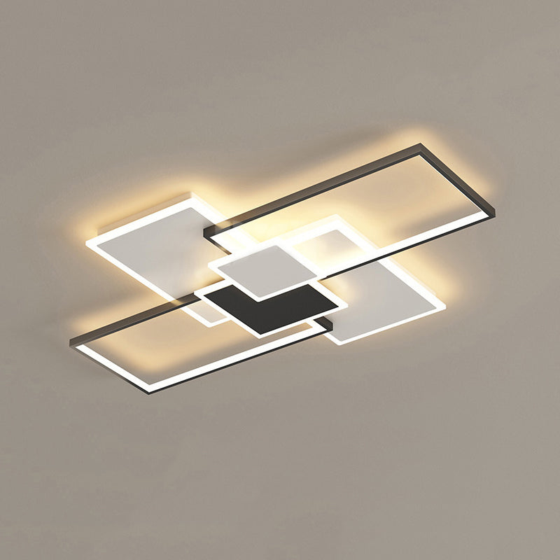 Geometric LED Flush Mount Lighting Modern Metal Ceiling Light