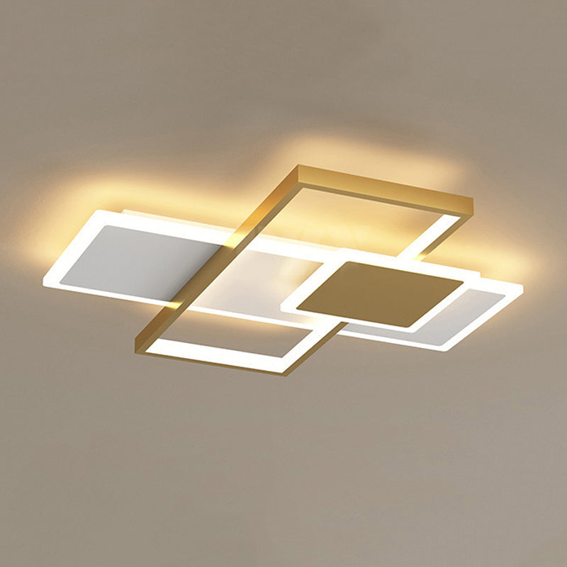 Geometric LED Flush Mount Lighting Modern Metal Ceiling Light