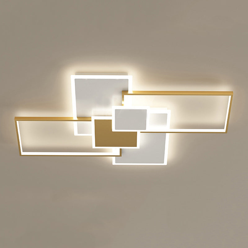 Geometric LED Flush Mount Lighting Modern Metal Ceiling Light