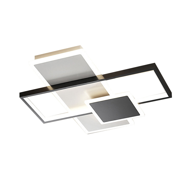 Geometric LED Flush Mount Lighting Modern Metal Ceiling Light