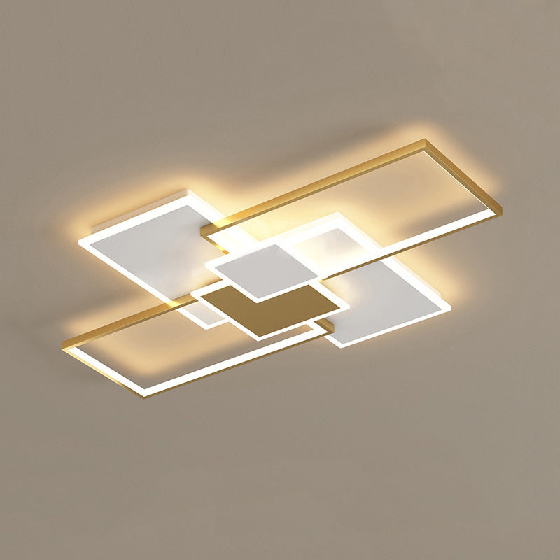 Geometric LED Flush Mount Lighting Modern Metal Ceiling Light