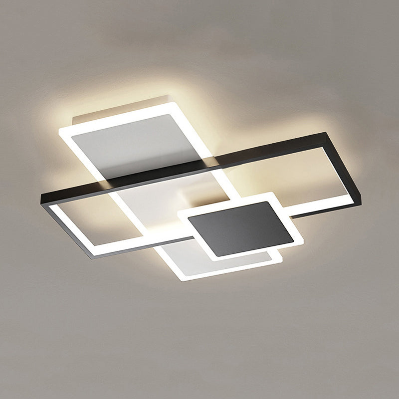 Geometric LED Flush Mount Lighting Modern Metal Ceiling Light