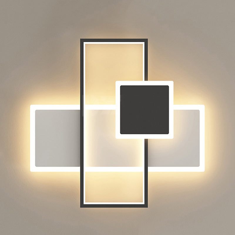 Geometric LED Flush Mount Lighting Modern Metal Ceiling Light