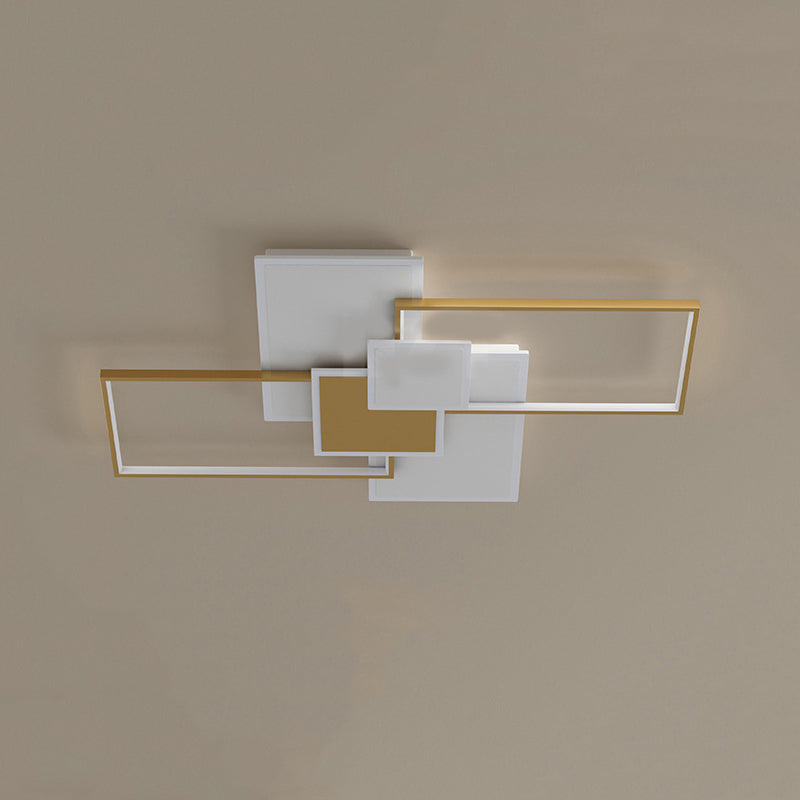 Geometric LED Flush Mount Lighting Modern Metal Ceiling Light