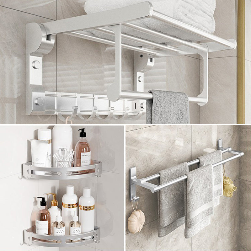 Chrome/Black Classic Bathroom Accessory Set Modern Bath Shelf/ Towel Bar & Paper Holder