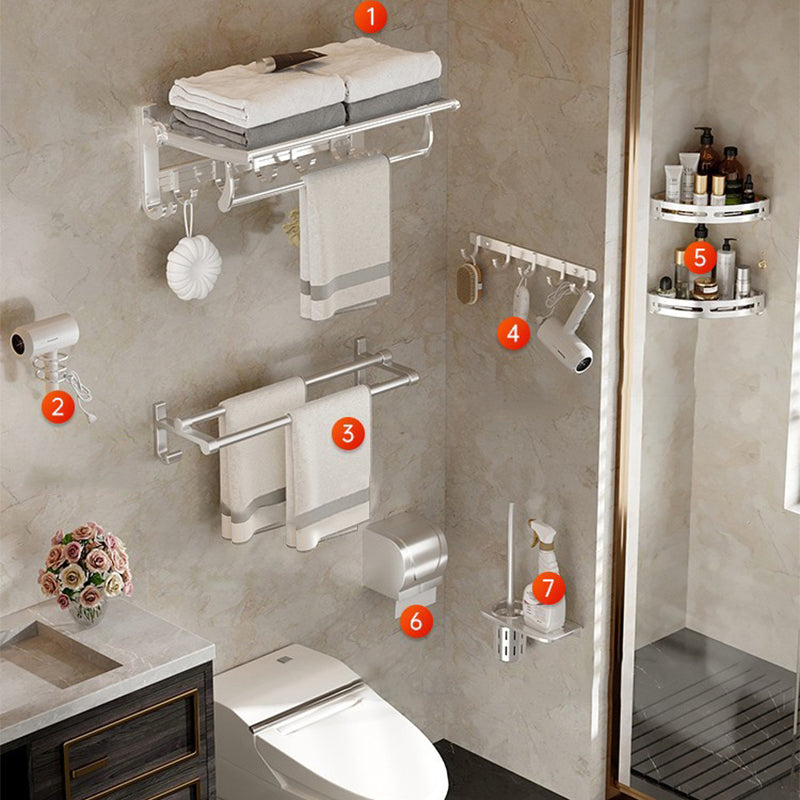 Modern Polished Chrome Bathroom Accessory Set Bath Shelf/Towel Bar/ Paper Holder Included