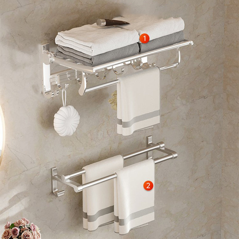 Modern Polished Chrome Bathroom Accessory Set Bath Shelf/Towel Bar/ Paper Holder Included