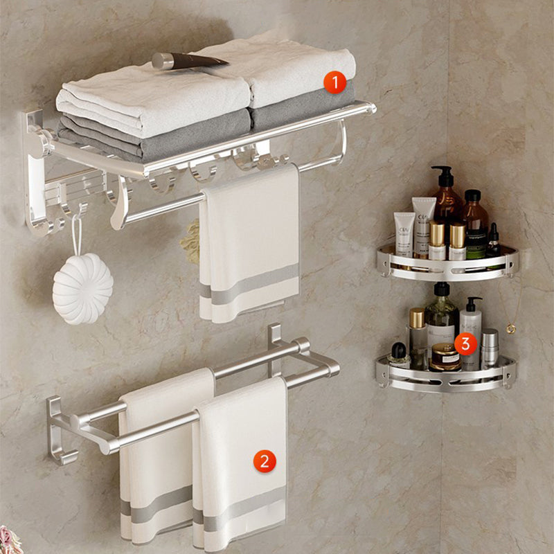 Modern Polished Chrome Bathroom Accessory Set Bath Shelf/Towel Bar/ Paper Holder Included