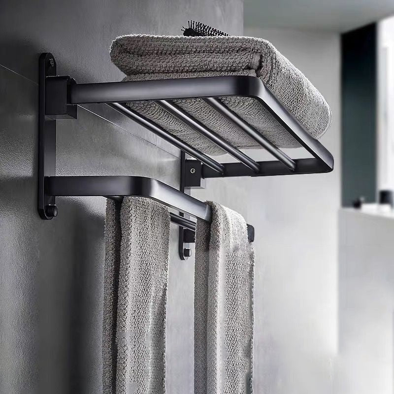 Modern Bathroom Accessory Set Towel Bar Black Soap Dish Bath Hardware Set