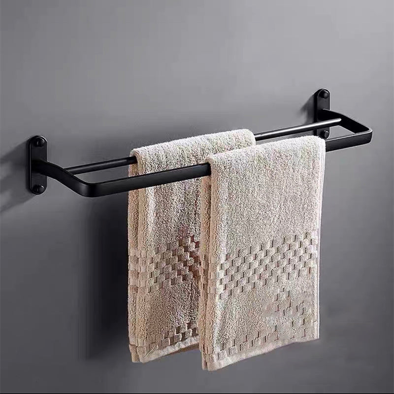 Modern Bathroom Accessory Set Towel Bar Black Soap Dish Bath Hardware Set