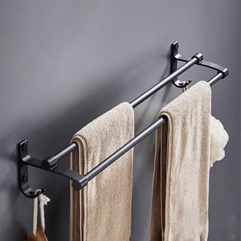 Modern Bathroom Accessory Set Towel Bar Black Soap Dish Bath Hardware Set