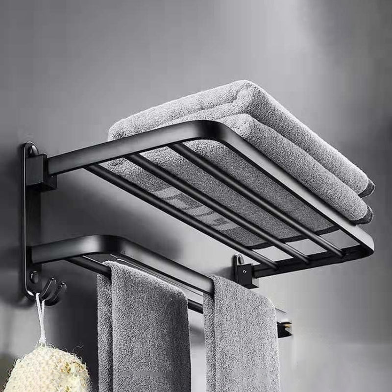 Modern Bathroom Accessory Set Towel Bar Black Soap Dish Bath Hardware Set