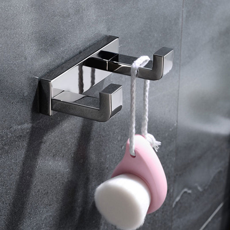 Polished Chrome Modern Bathroom Accessory Set in Stainless Steel Towel Bar/Soap Dish