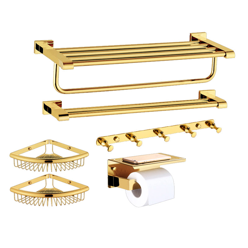 Modern Towel Bar Bathroom Hardware Set Bath Shelf Gold Bathroom Accessory Set