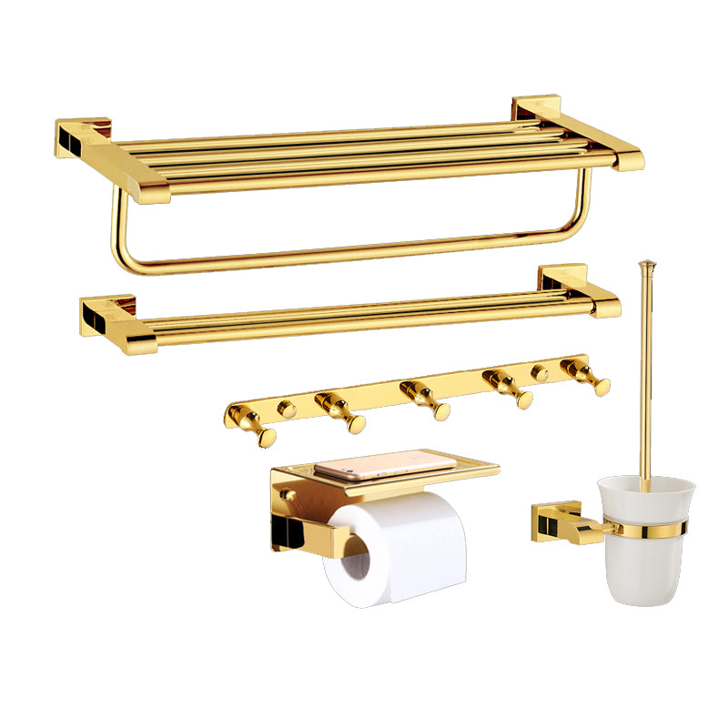 Modern Towel Bar Bathroom Hardware Set Bath Shelf Gold Bathroom Accessory Set