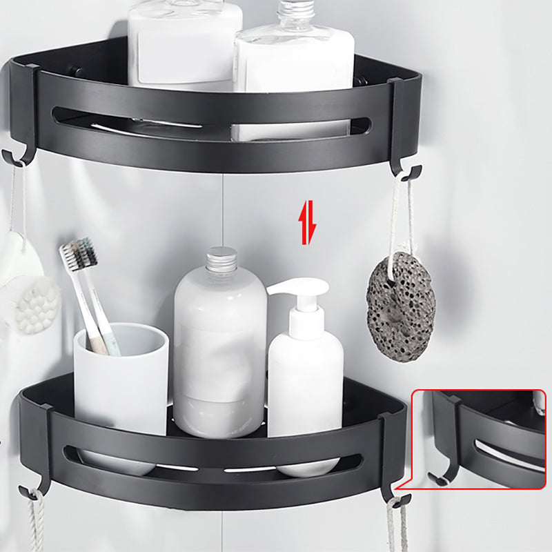 Modern Classic Bath Hardware Set Matte Black Robe Hooks/Towel Bar & Bath Shelf