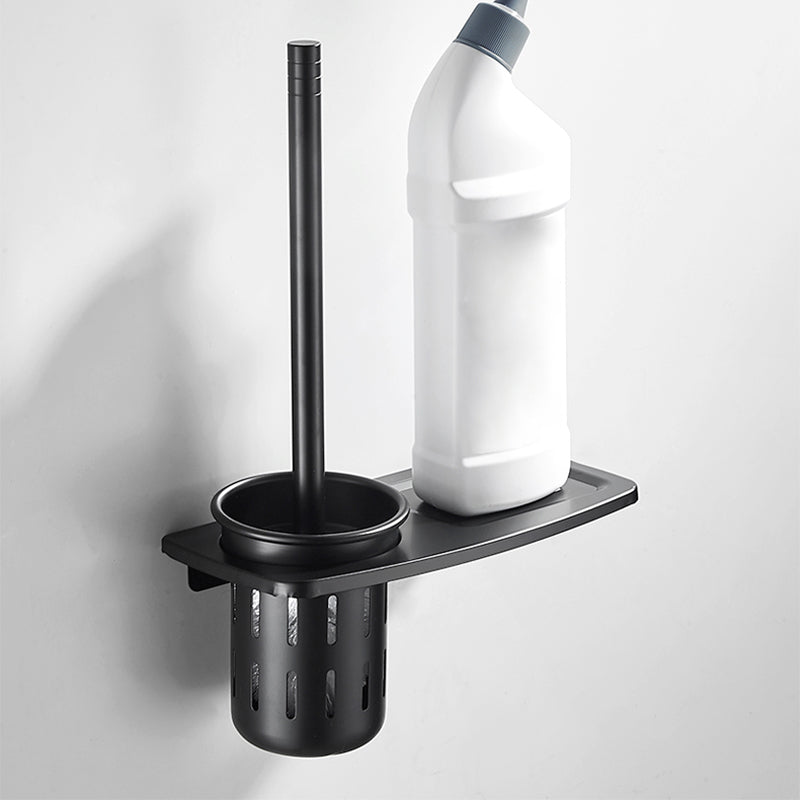 Modern Classic Bath Hardware Set Matte Black Robe Hooks/Towel Bar & Bath Shelf