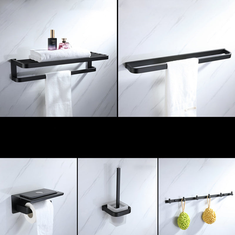 Modern Bathroom Hardware Set Bath Shelf Towel Bar Black Bath Hardware Set