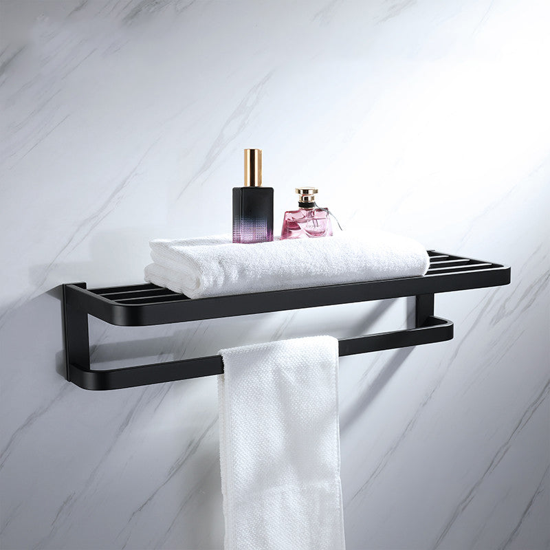 Modern Bathroom Hardware Set Bath Shelf Towel Bar Black Bath Hardware Set