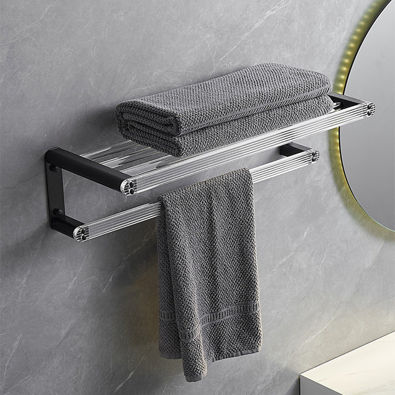 Modern Bathroom Accessory Kit Bath Shelf/Towel Bar & Robe Hooks Included