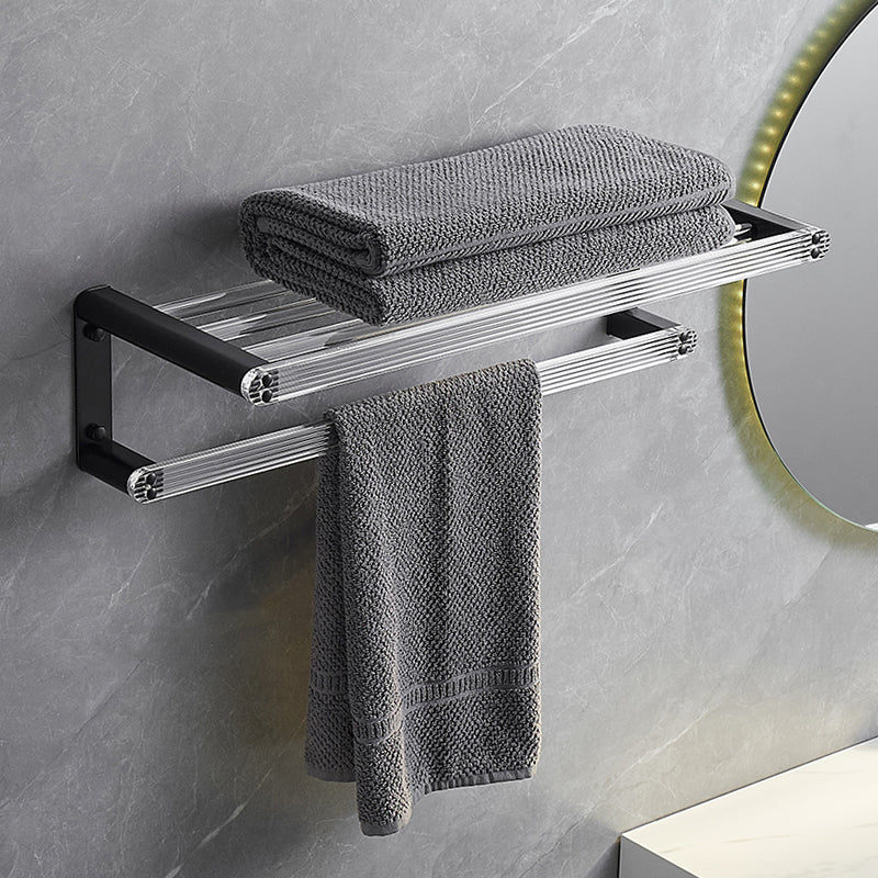 Modern Bathroom Accessory Kit Bath Shelf/Towel Bar & Robe Hooks Included